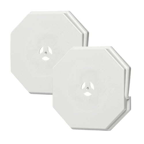 Vinyl Siding Mounting Blocks Octagon Siding Mounting Kit Fits 1/2 Inch Lap and 4-10 Inch Height Siding for Outdoor Lights, Cameras, Doorbells White, 2 Pack