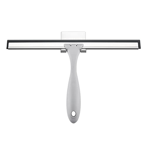 Squeegee for Shower Glass Door, All-Purpose Squeegee with Hook for Shower Doors, Windows, Mirrors, Tiles and Car Glass, 10 Inches