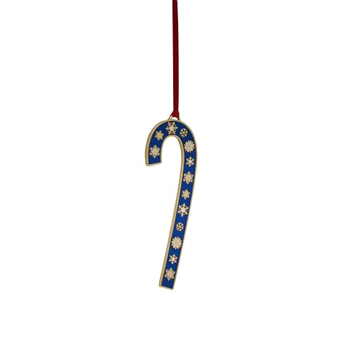 2024 44th Edition Candy Cane Ornament Blue Gold - view 4