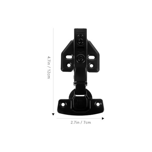 Cabinet Door Hinges Soft Close 2pcs Black Stainless Steel - view 2