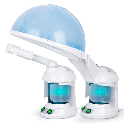 3-in-1 Facial Steamer, Hair Steamer & Air Humidifier – Hot Mist Moisturizing Hydration System, Portable Facial Atomizer Spa for Home & Salon Personal Care