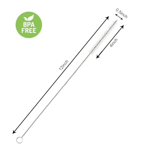 6 Pack Straw Cleaner Brush for Stanley, Reusable Extra Long Straw Cleaner for 40/30/20 oz Stanley Mug, 10mm Wide Drinking Straws Cleaning Brush for Sippy Cup, Water Bottle and Tubes - view 2