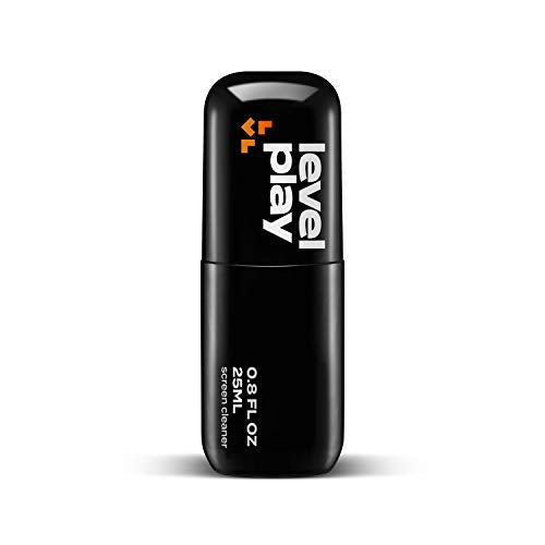 Levelplay Screen Cleaner Kit – Fingerprint-Resistant Touchscreen, Monitor & Lens Cleaner, Alcohol- and Ammonia-Free, Washable Microfiber Wipe (Small), 25 mL (0.85 fl oz) Spray Bottle