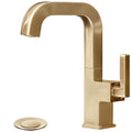 Champagne Gold Bathroom Faucet Single Hole, Solid Brass Faucet