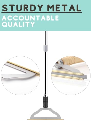 Pet Hair Remover for Carpets, Adjustable Long Handle Carpet Rake for Dog Cat Hair Removal, Powerful Carpet Hair Removal Broom, Reusable Large Fur Scraper Tool - view 5