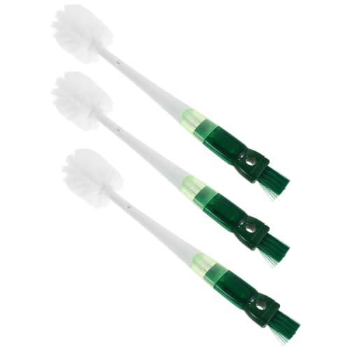 3pcs 1 Silicone Bottle Brush Set, Long Handle Crevice Cleaning Tools