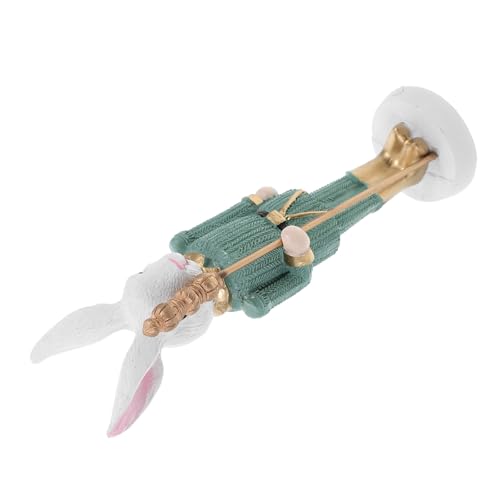 Resin Easter Rabbit Nutcracker Statue for Spring Party Centerpieces