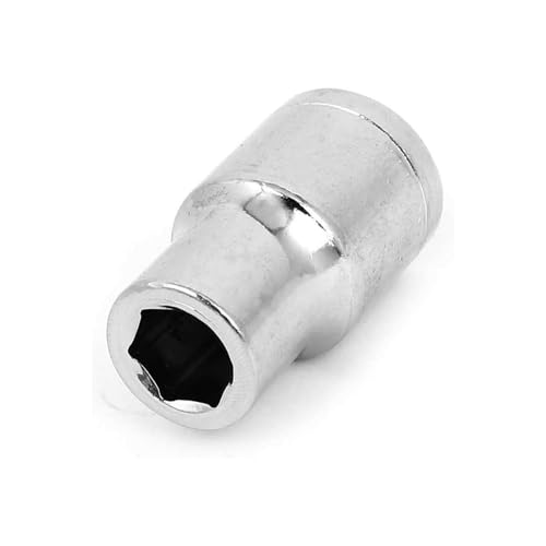 Shallow Socket, 1/2-inch Drive 6-Point 10mm Metric Socket, Chrome Vanadium Steel Chrome Finish, for General Repairs