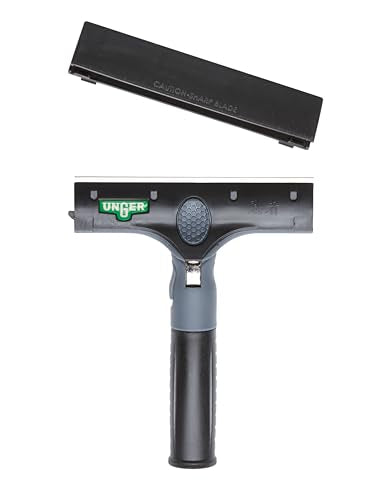 Commercial ErgoTec Ninja 6" Glass Scraper with Adjustable Head and Safety Cap – Ergonomic 2-in-1 Tool for Commercial Window and Surface Cleaning EN150