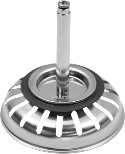 119146 8cm Sink Strainer with Easy Use Pivot 18 Drain Holes Genuine Replacement Stainless Steel - view 5