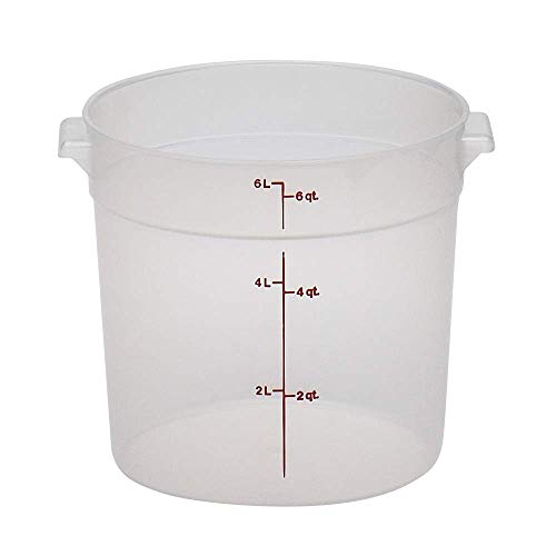 6Qt BPA-Free Food Storage Containers with Lid – in Opaque Commercial Grade Plastic- Ideal for Pantry & Fridge Organization, Baking & Mixing Dough, Industrial and Kitchen Use