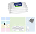Dry Erase Desk Mat Bundle | 32"x14" Dry Erase Desk Mat, Includes 2 Wet Erase Markers & 1 Cleaning Cloth + Whiteboard Cleaning Wipes,3 PCS, 50 Wipes Per Pack