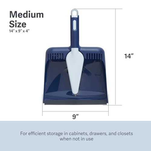 Wayclean Handheld Angled, Medium, Grey Dustpan and Brush Set, Green and Taupe - view 6