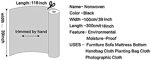 W 39inch by L 118inch Upholstery Cambric Dust Cover Fabric Replacement,Bottom Cloth Nonwoven Dust Cover for Chairs,Underside of Upholstered Furniture - view 4