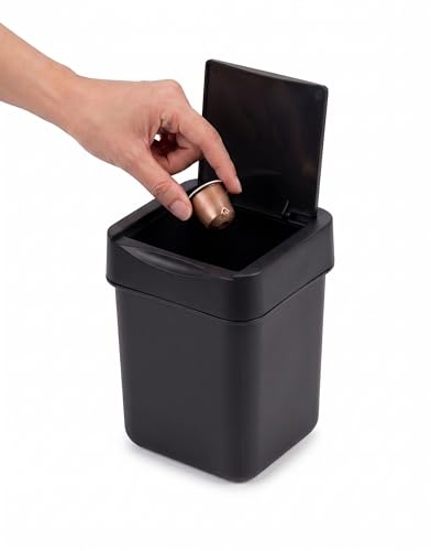 Coffee Bar Mini Trash Can, 0.5 Gal / 2L - Black