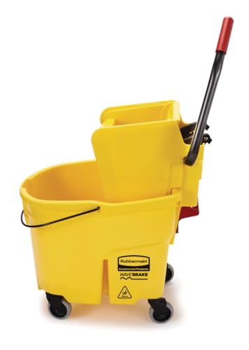 WaveBrake 35QT Side-Press Mop Bucket, Yellow - view 3