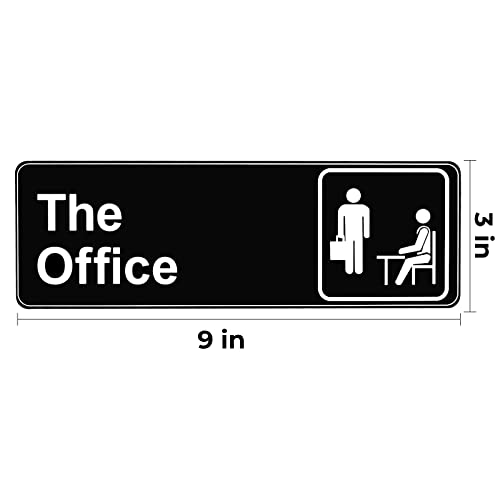 The Office Sign, 9 × 3 Inch Main Official Self Adhesive Office Sign for Door or Wall, Easy Installation, Premium Acrylic Design for Your Home Office/Business, Best Gift for Fans of The Office - view 6