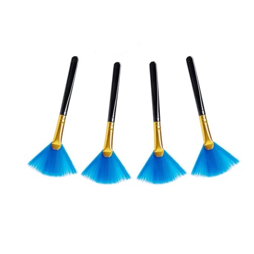 4PCS Super Soft Cleaning Fan Brush Fibre Blue 12.5cm Cleaning Computer Keyboard Dust Lens Mobile Phone Razor Cleaning Brush Display Electronics Crevice Cleaning - view 4