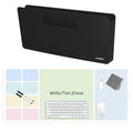 Dry Erase Desk Mat Bundle | 32"x14" Dry Erase Desk Mat, Includes 2 Markers & 1 Cleaning Cloth + Magnetic File Holder(Black)