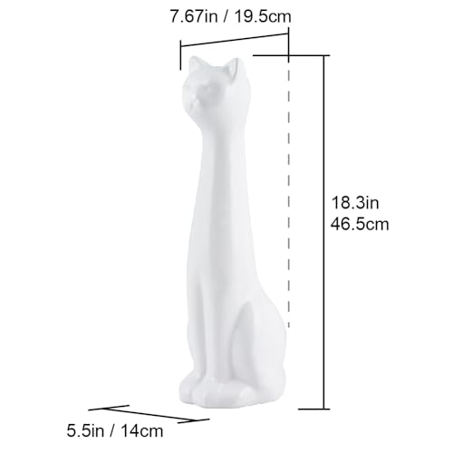Cat 3-Piece White Ceramic Toilet Brush Holder w/White Plastic Handled Scrub Brush & Soap Dispenser - view 5