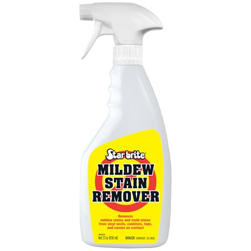 Professional-Grade Mildew & Mold Stain Remover + Cleaner - Instant Contact Stain Removal, Ideal for Marine & Outdoor Upholstery