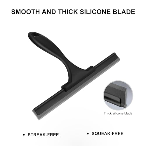 Squeegee for Shower Glass Door, 10 Inches, Black - view 4
