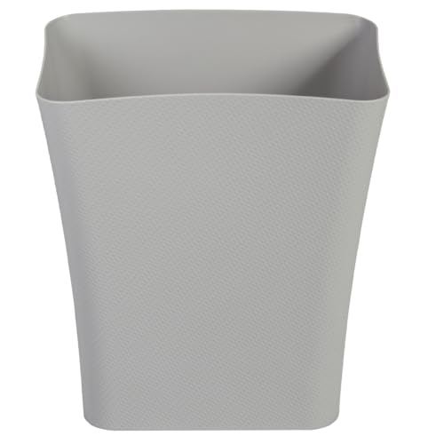 Textura Slim Trash Can - 3.1 Gallon Small Waste Basket for Narrow Spaces - Skinny Plastic Garbage Bin for Bathroom, Bedroom, or Office, Grey - view 3