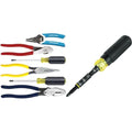 80080 6-Piece Hand Tool Kit with 2 Screwdrivers, 3 Pliers, Wire Stripper and Cutter and 32500HDRT 11-in-1 Ratcheting Impact Rated Screwdriver/Nut Driver