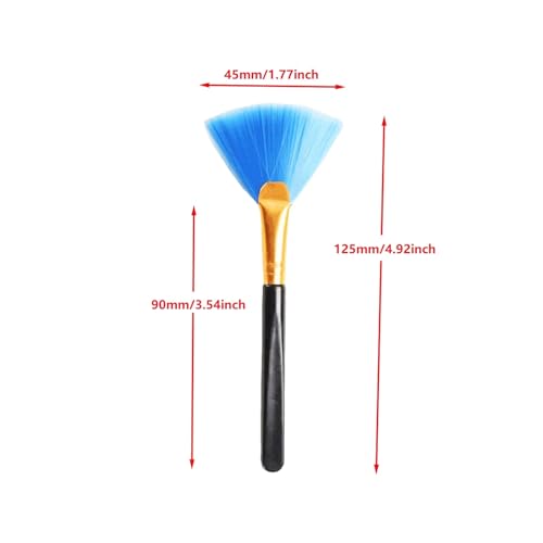 4PCS Super Soft Cleaning Fan Brush Fibre Blue 12.5cm Cleaning Computer Keyboard Dust Lens Mobile Phone Razor Cleaning Brush Display Electronics Crevice Cleaning - view 3
