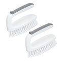 Carpet Cleaning Brush, Heavy Duty Scrub Brush with Handle, 2 Pack, White