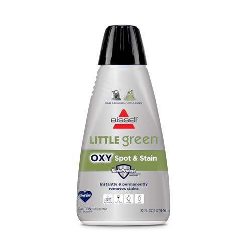 Little Green Spot & Stain Cleaning Solution with OXY and StainProtect, for All Leading Portable Carpet & Upholstery Deep Cleaners, Instantly & Permanently Removes Stains, 2038G, 32oz