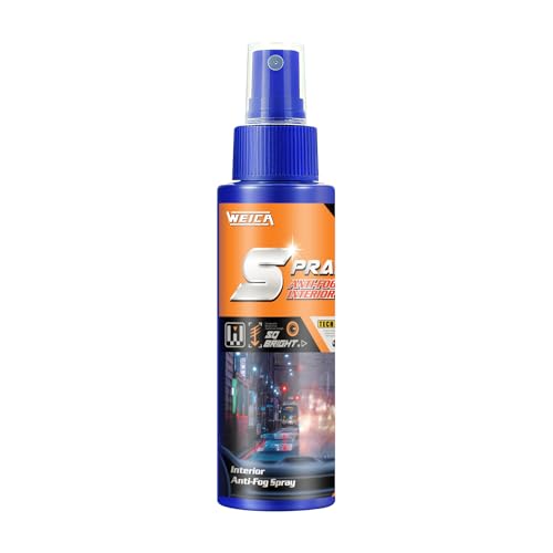 Spray Anti-Fog Interior - for Car Windshield, Bathroom Mirrors, Swim Goggles - Long-Lasting Clarity, Streak-Free Formula 100ML