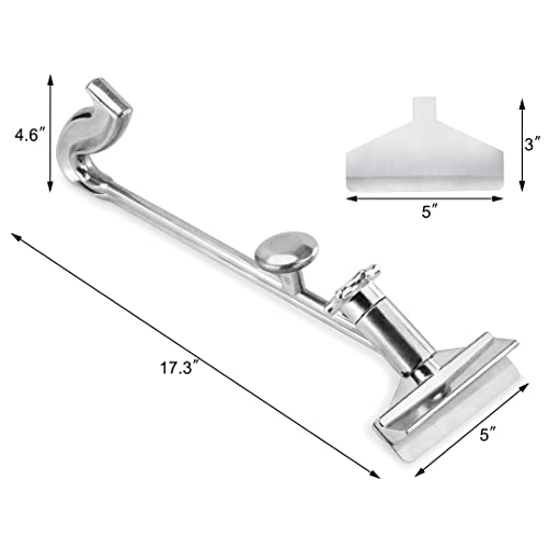 Commercial Grill Scraper with Replacement Blades, Heavy-Duty Flat Top Griddle Scraper with Long Handle, Stainless Steel Blade, Restaurant Grade Cleaning Tool - view 4