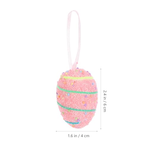 6pcs Easter Egg Ornaments Colorful Foam Hanging Decor - view 2