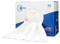 Microfiber Rags in A Box (50 Count) - Mwipes - 10" x 12" Reusable Wipes for Cleaning - Edgeless Terry Towels, Shop Rags, Wash, Dust, Disposable, House, Small Cleaning Cloths (White)