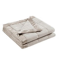 Down Alternative Queen Blanket for Bed, Satin Trim, Grey