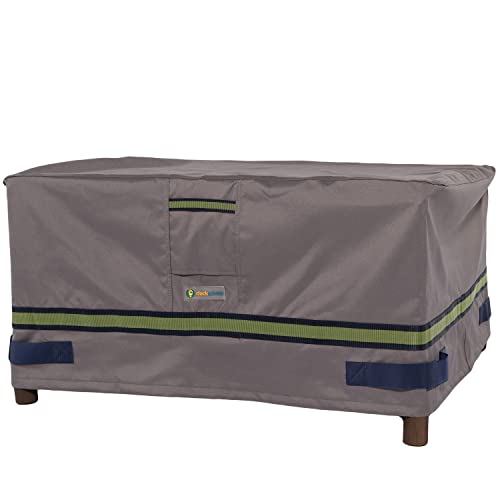 DUCKCOVERS Soteria Waterproof 40 Inch Rectangular Patio Ottoman/Side Table Cover, Outdoor Ottoman Cover