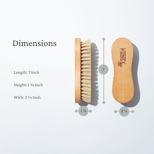 Nylon Fiber Economy Utility Cleaning Hand Brush | Heavy Duty Hand-Held Scrub Brush Stiff Bristles | Wooden Body, Ideal Scrub Brushes for Cleaning (Peanut Shaped) - view 2