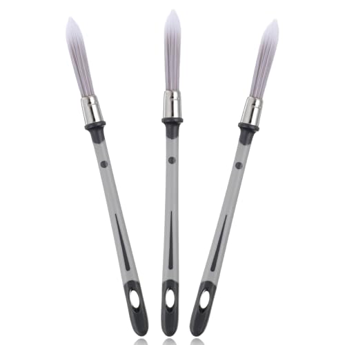 3 Pack Trim Paint Brush 0.37 Inch Trim Painting Tool for Baseboards