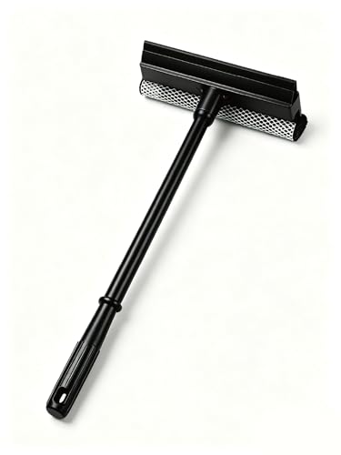 2 in1 Window Squeegee for Car, Window Cleaning Tool with 16inch Long Handle