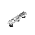 Linear Shower Floor Drain, Brushed Nickel 12 Inch Bathroom Drains