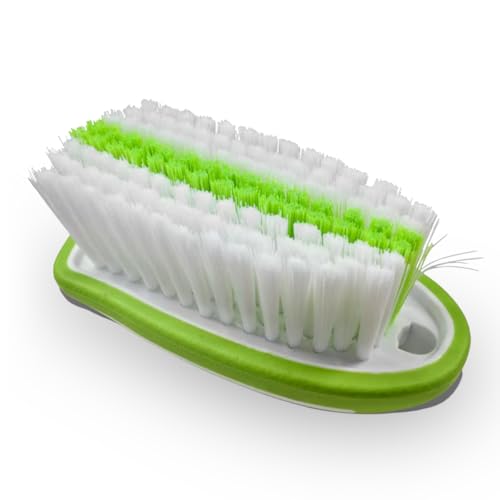Car Carpet and Upholstery Cleaning Brush, Stiff Bristle Car Detailing Carpet Scrub Brush with Hanging Hole, Vehicle Interior Detailing Brushes for Floor Mats, Couch, Leather Seat (Green)