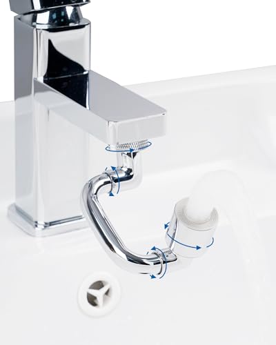 1080° Swivel Metal Faucet Extender with 2 Functions, Chrome