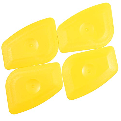 Small Handy Plastic Scraper Hard Sharp Card Round Edge for Home Universal Cleaning Squeegee, Decal Sticker Remover, Pack of 4 - view 3
