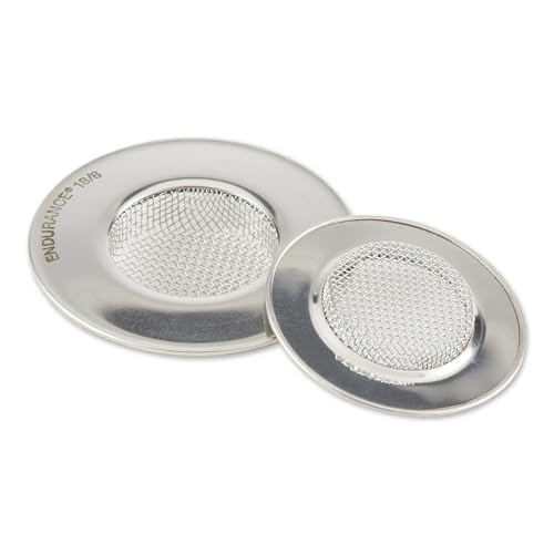 Stainless Steel Kitchen Sink Strainer, Food Scrap Trap, Dishwasher Safe, Stainless Steel, Strainer Set of 2 Assorted