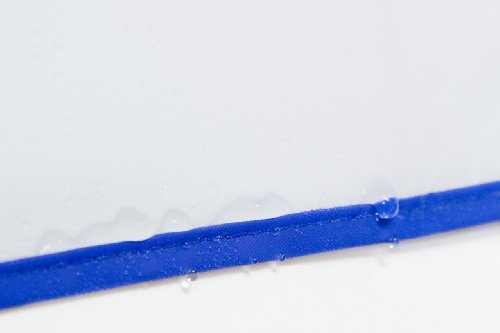 Computer Monitor dust Cover for Flat Panel LCD-Silky Smooth Anti-Static Vinyl with Blue Trim (22W x16H x3D) - view 2