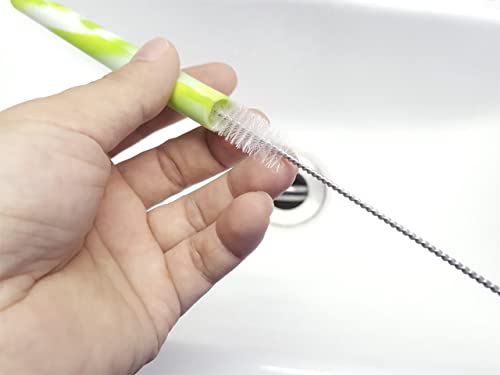 Drinking Straw Cleaning Brushes Set 12" Extra Long 12mm Extra Wide Pipe Tube Cleaner Nylon Bristles Stainless Steel Handle - 12" x 1/2" (12mm) - Set of 4 - view 5