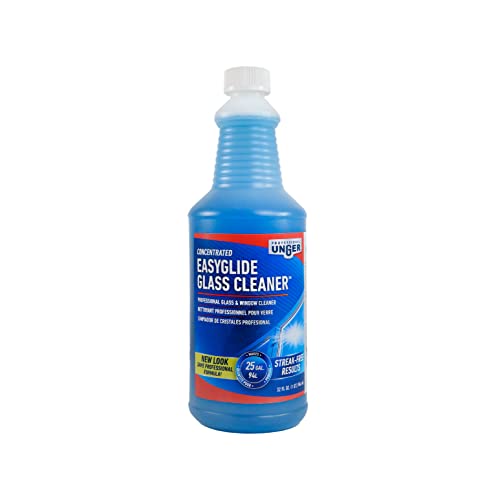 Professional Streak-Free EasyGlide Glass Cleaner Concentrate, 32 oz – Ammonia-Free, Makes 25 Gallons of Solution, Safe for Tinted Windows, LOW-E Glass, Windshields & Mirrors
