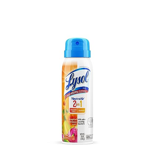 Neutraair Disinfectant Spray, 2 In 1: Eliminates Odors and Disinfects, Tropical Breeze, 10 Fl. Oz