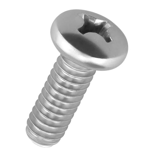 50pcs #10-24 x 7/8" Phillips Pan Head Machine Screws, 304 Stainless Steel
